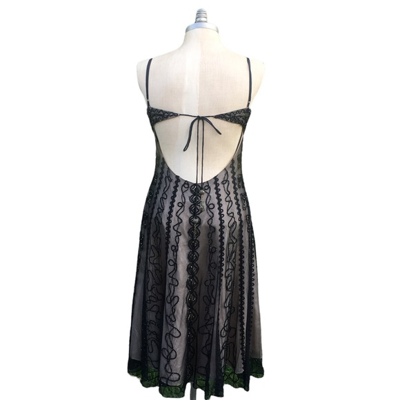 Niki Lavis Dresses & Skirts - NIKI LAVIS Beautiful formal evening gown mid length Size 8 Black, AB Glass Beads